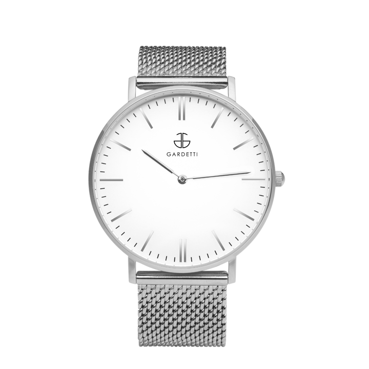 Reloj clásico - Color plata y correa metálica